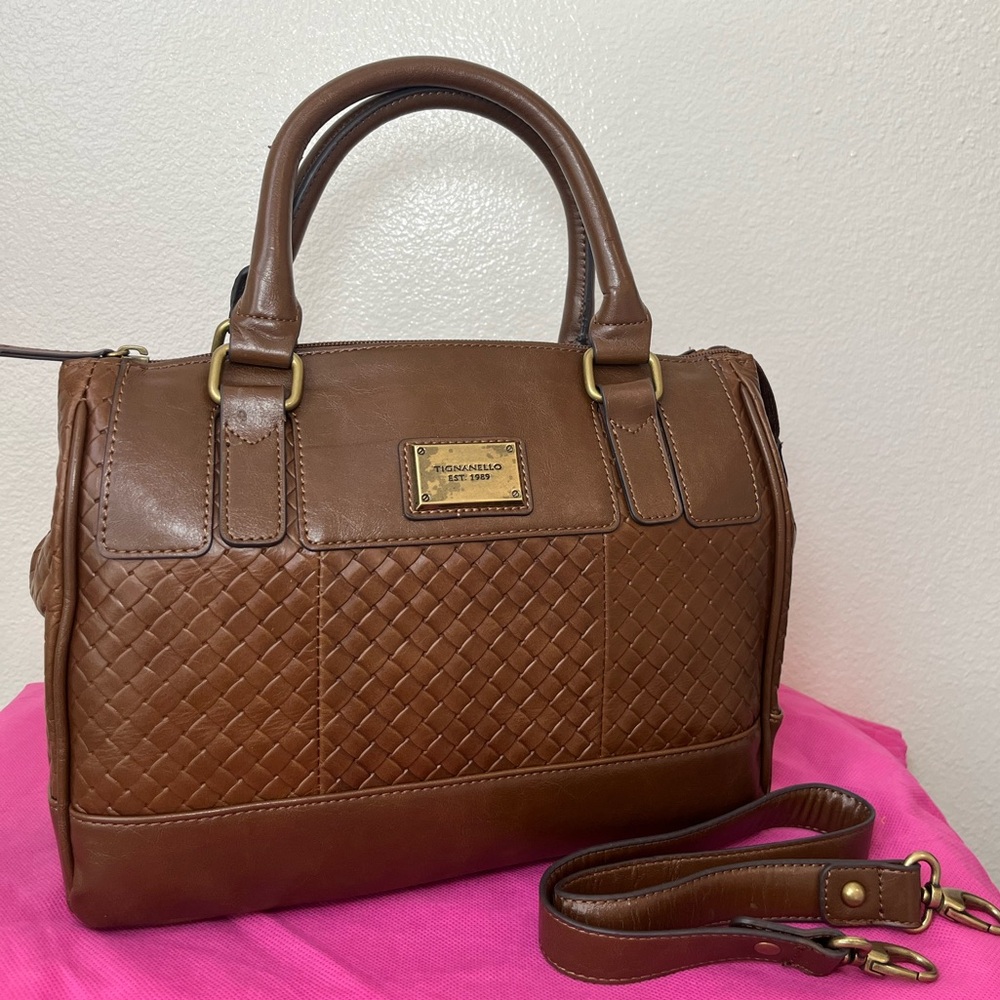 Vintage Tignanello Brown Purse Shoulder Bag
